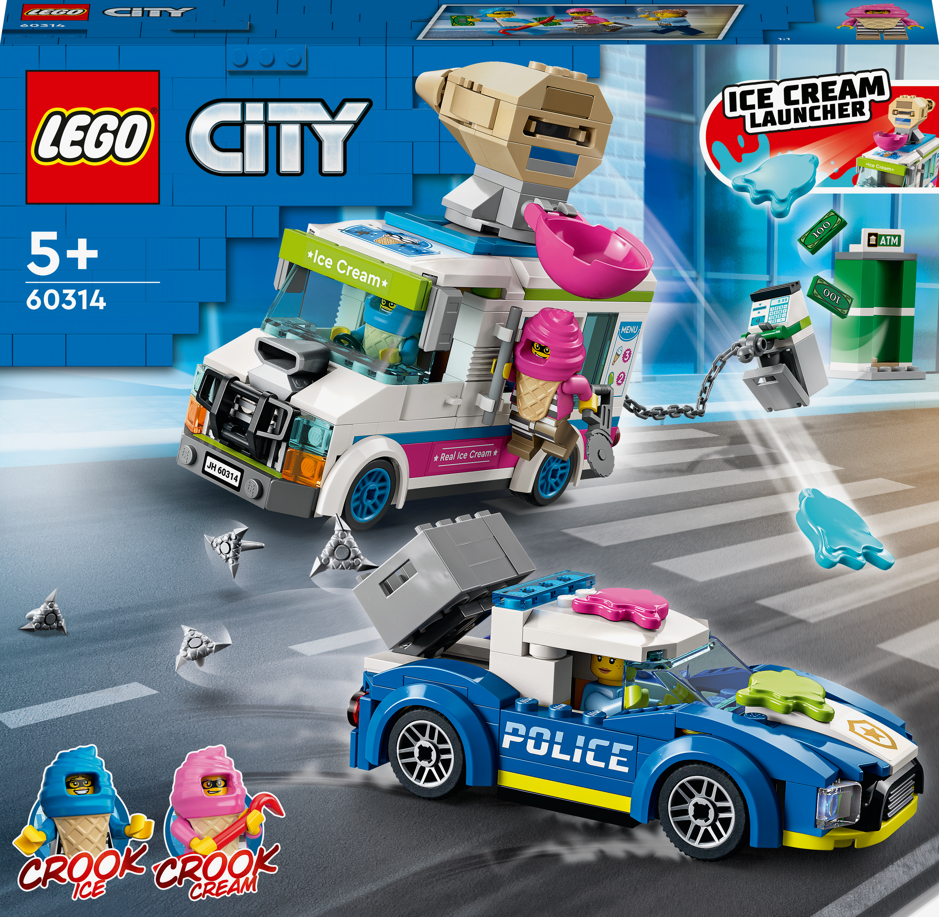 LEGO City 60314 Ice Cream Truck Police Chase LEGO konstruktors