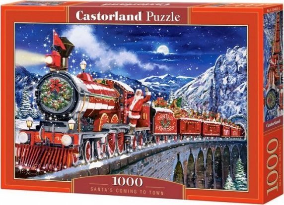 Castor Puzzle 1000 elementow Pociag Mikolaja 505830 (5904438104833) puzle, puzzle