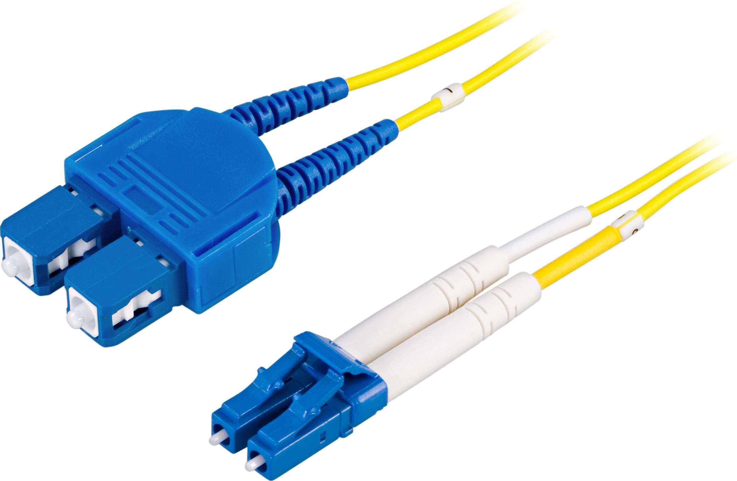 Optinis kabelis DELTACO LC - SC, 9/125, OS2, duplex, singlemode, 15m / LCSC-15S LCSC-15S (7340004666417) tīkla kabelis