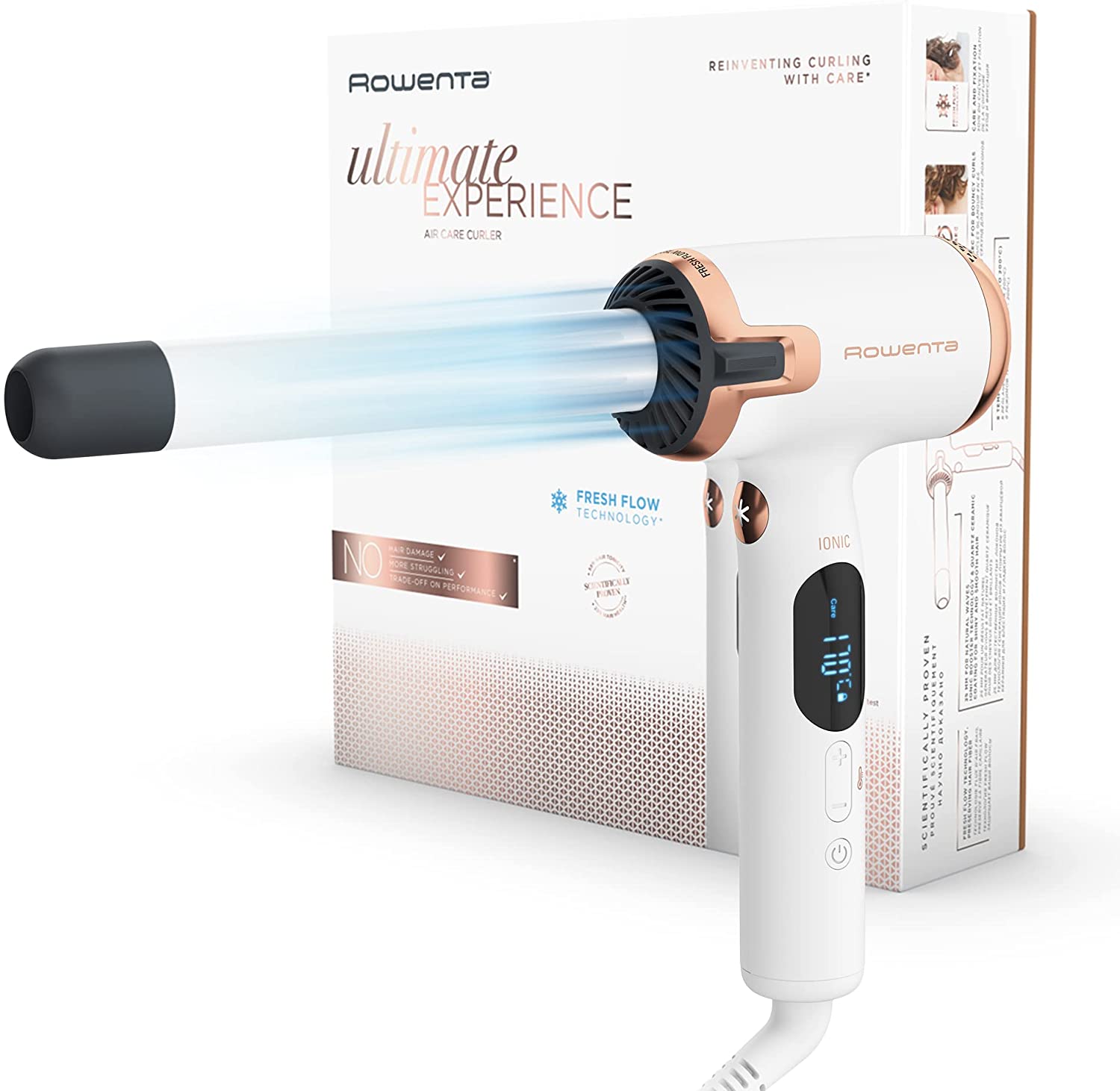 Rowenta curling iron CF 4310 white / rose-gold - Ultimate Experience Matu veidotājs