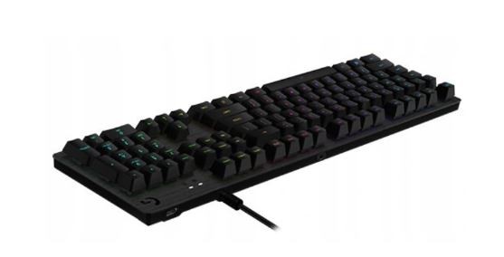 LOGITECH G512 Carbon RGB Mechanical Gaming Keyboard, GX Blue - CARBON - US INT'L - USB - INTNL - G512 CLICKY klaviatūra