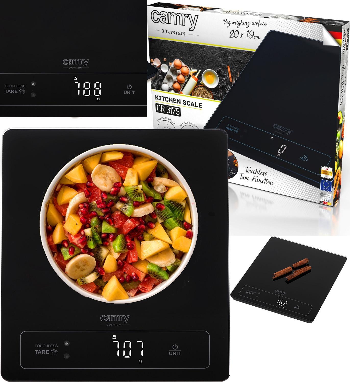 Camry Kitchen Scale CR 3175 Maximum weight (capacity) 15 kg, Graduation 1 g, Display type LED, Black virtuves svari