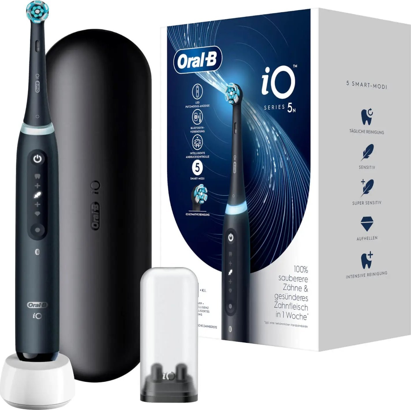 Braun Oral-B iO Series 5, Electric Toothbrush (matt black) masāžas ierīce