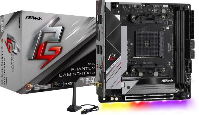 ASRock B550 Phantom Gaming-ITX/ax - Motherboard - Mini-ITX - Socket AM4 - AMD B550 4710483931611 pamatplate, mātesplate