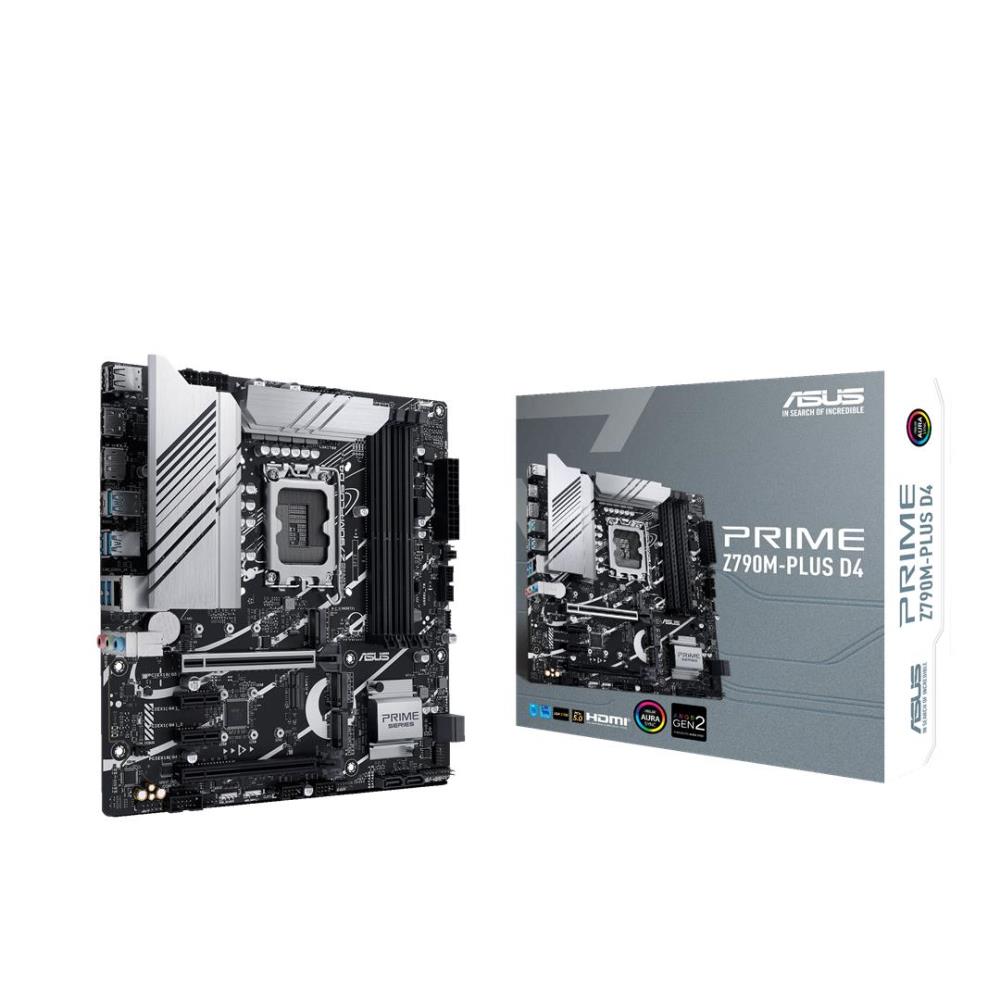 Asus PRIME Z790M-PLUS D4 Processor family Intel, Processor socket  LGA1700, DDR4 DIMM, Memory slots 4, Supported hard disk drive interfaces pamatplate, mātesplate