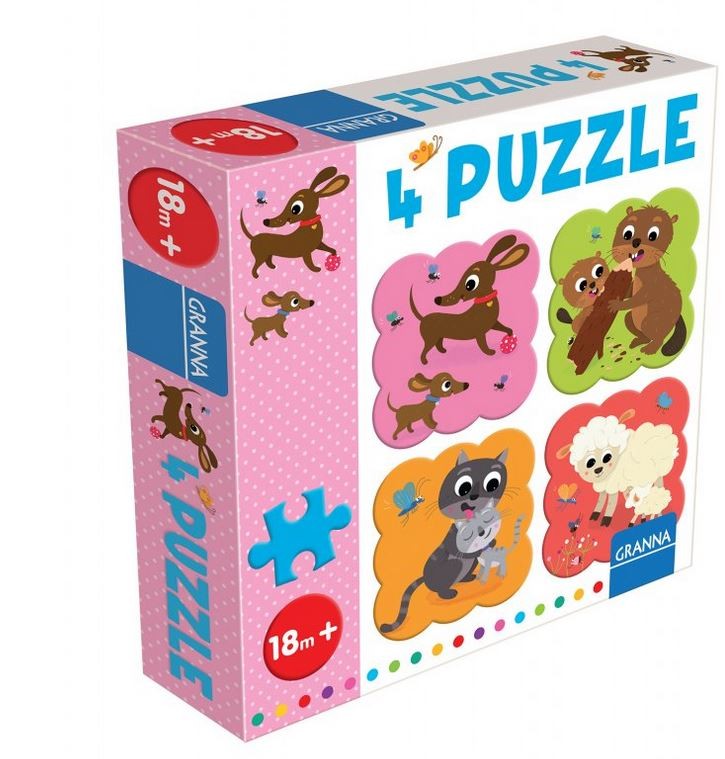 Puzzle z Jamnikiem 4 puzle 4 elementy 04045 (5900221004045) puzle, puzzle