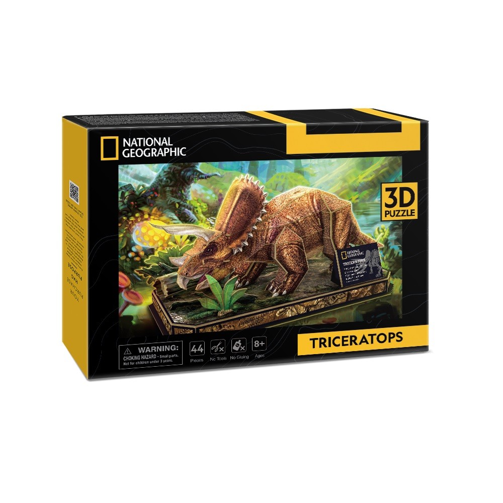 Puzzle 3D National Geographic -Triceratops puzle, puzzle