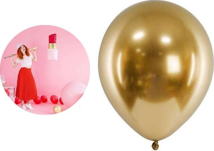 Balony Glossy  30cm, zloty (1 op. / 10 szt.) 513371 (5900779197848)