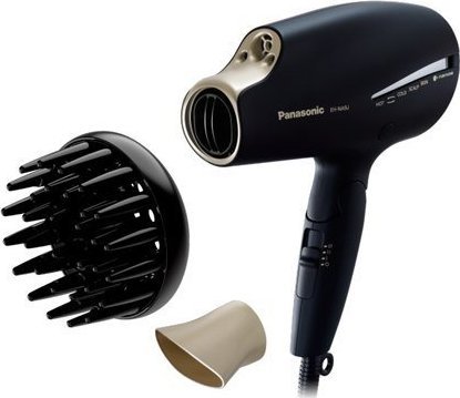 Panasonic Hair Dryer EH-NA9J-K825 Nanoe 1800 W, Number of temperature settings 4, Diffuser nozzle, Black/Gold Matu fēns