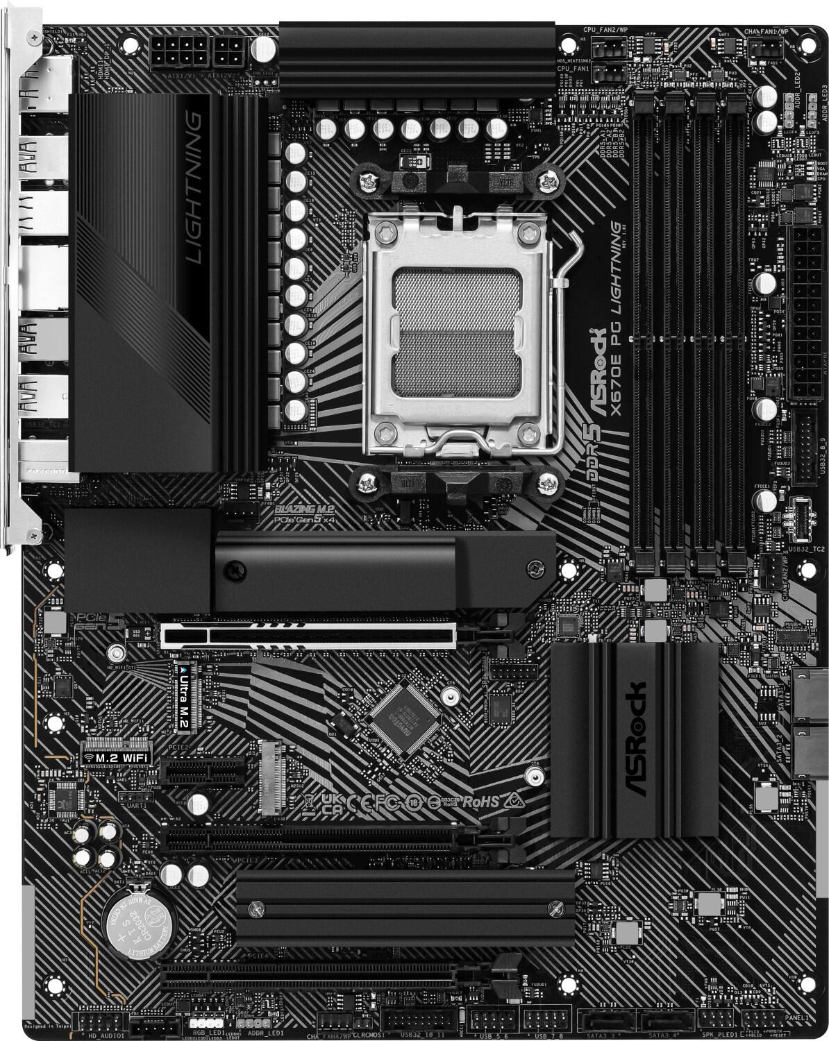 MB ASRock AMD AM5 X670E PG LIGHTNING pamatplate, mātesplate