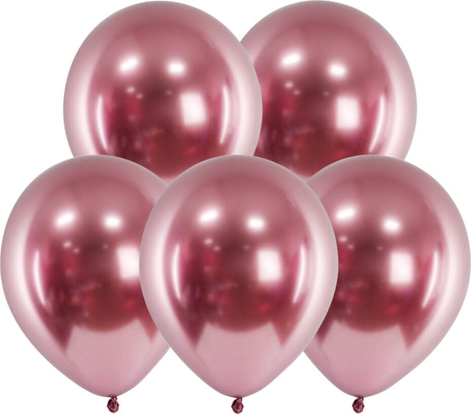 Party Deco Balony lateksowe Glossy rozowe zloto - 30 cm - 50 szt. uniwersalny 513378 (5900779109971)