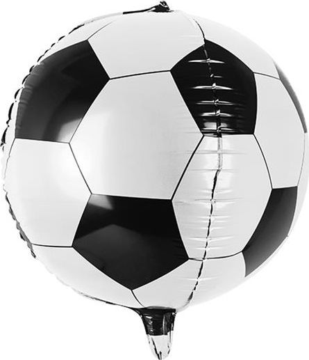 Party Deco Balon foliowy, pilka nozna, bialo-czarny, 40 cm uniwersalny PARX1318 (5900779106154)