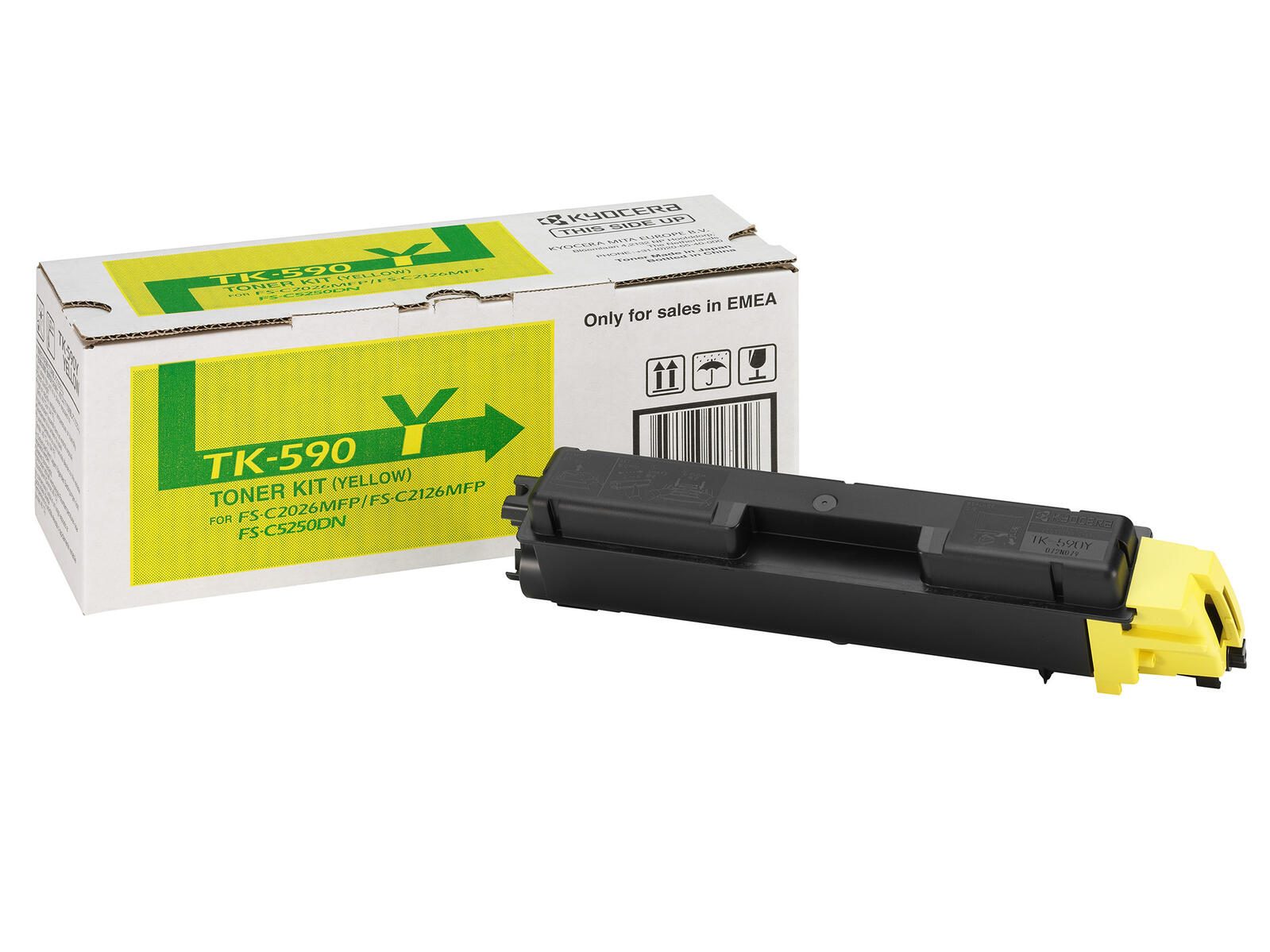 Toner Kyocera TK-590Y| 5000 pages | Yellow | M6026cdn FS-C2026MFP C2126MFP toneris