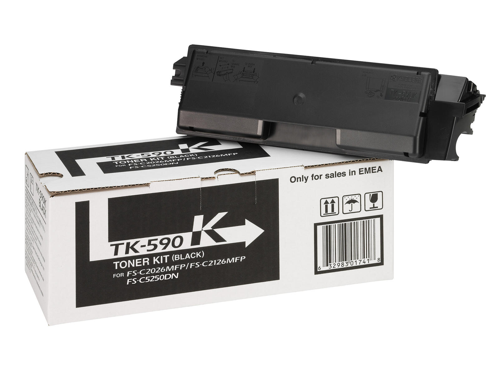 Toner Kyocera TK-590K| 7000 pages | Black | M6026cdn FS-C2026MFP C2126MFP toneris