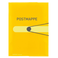 Herlitz Gummizugmappe  A4 PP Postmappe transparent gelb papīrs