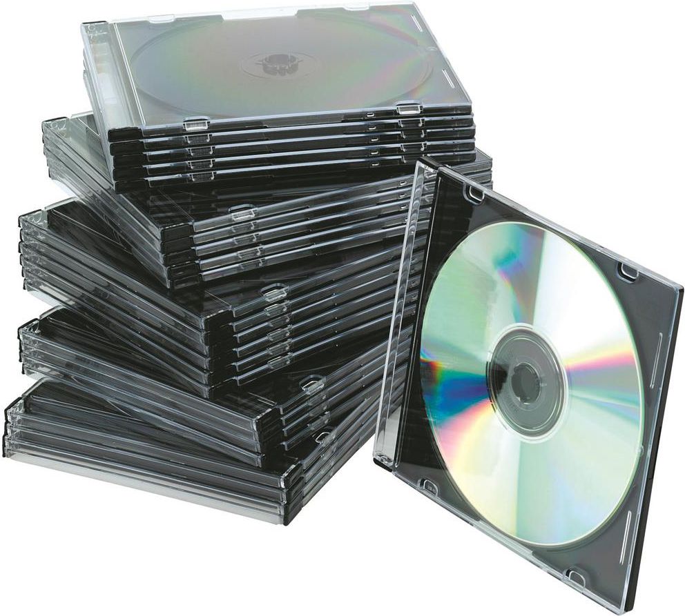 Pudelko na plyte CD/DVD, slim, 25szt, przezroczyste (5706002022105)