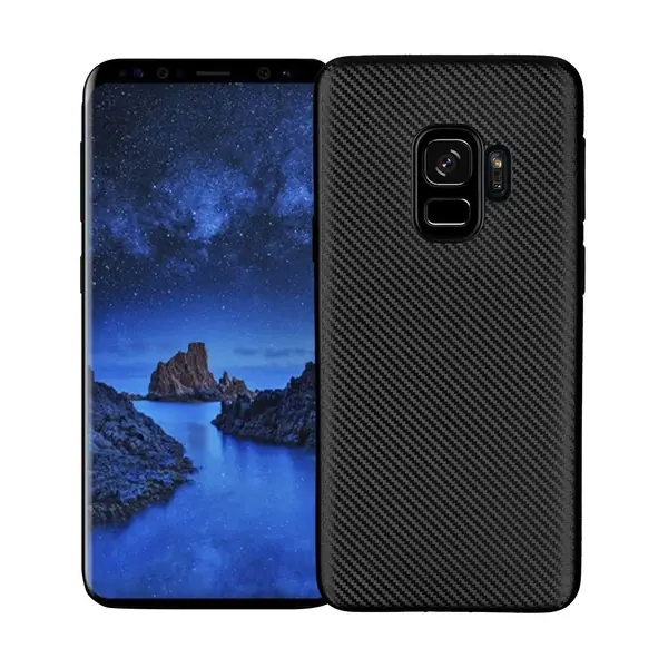 Carbon Fiber Case Samsung S9 G960 black maciņš, apvalks mobilajam telefonam