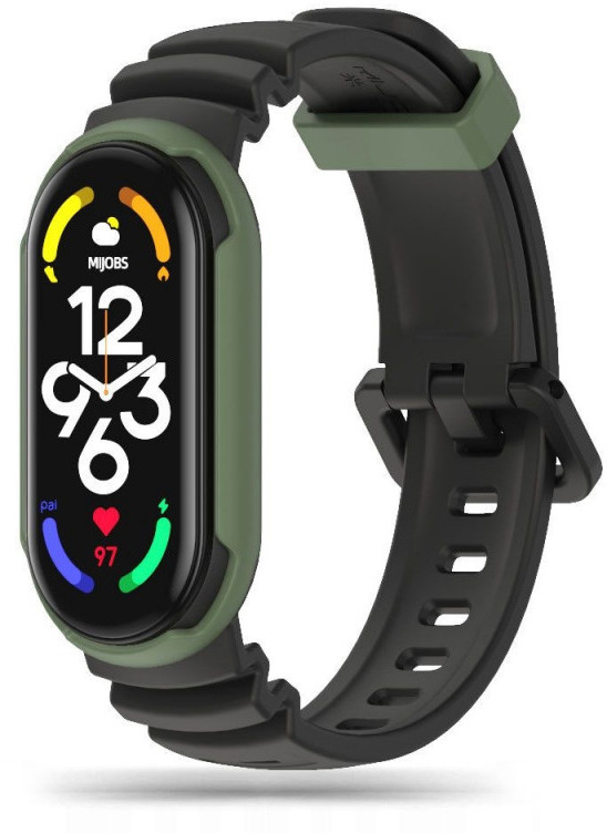 Tech-Protect watch strap IconBand Hybrid Xiaomi Mi Band 7, black/green 9490713931936 9490713931936 (9490713931936) Viedais pulkstenis, smartwatch