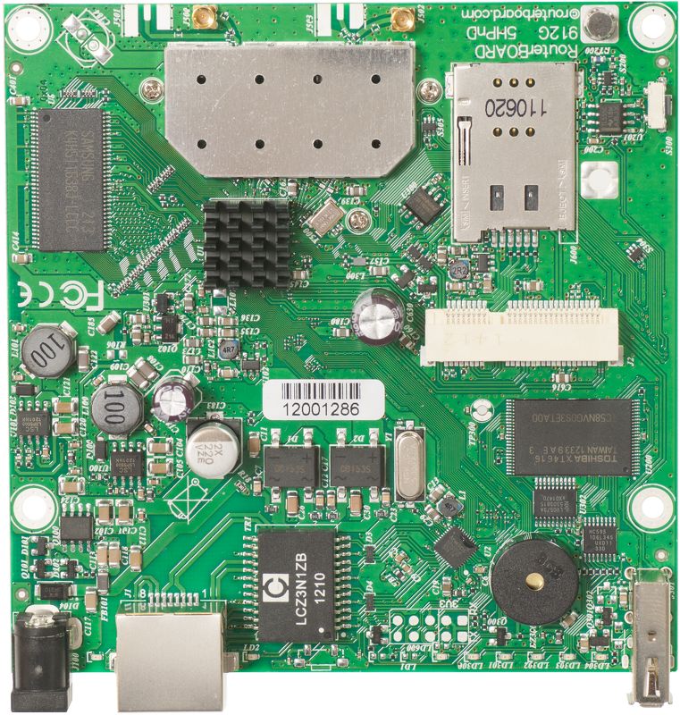 MikroTik RouterBOARD 912UAG with 600Mhz 5711783893462 Atheros CPU, 64MB RAM, RB912UAG-5HPND datortīklu aksesuārs