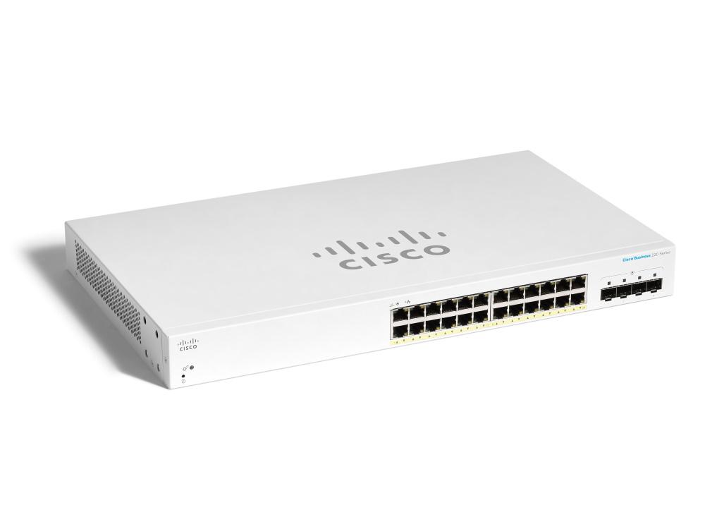 Cisco CBS220-24P-4X network switch Managed L2 Gigabit Ethernet (10/100/1000) Power over Ethernet (PoE) White komutators