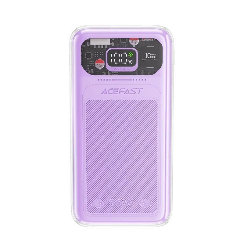 Acefast powerbank 10000mAh Sparkling Series fast charging 30W purple (M1) M1-10000-purple (6974316281993) Powerbank, mobilā uzlādes iekārta