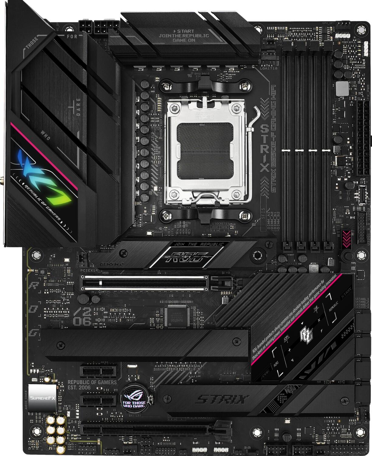 ASUS ROG STRIX B650E-F GAMING WIFI AM5 pamatplate, mātesplate