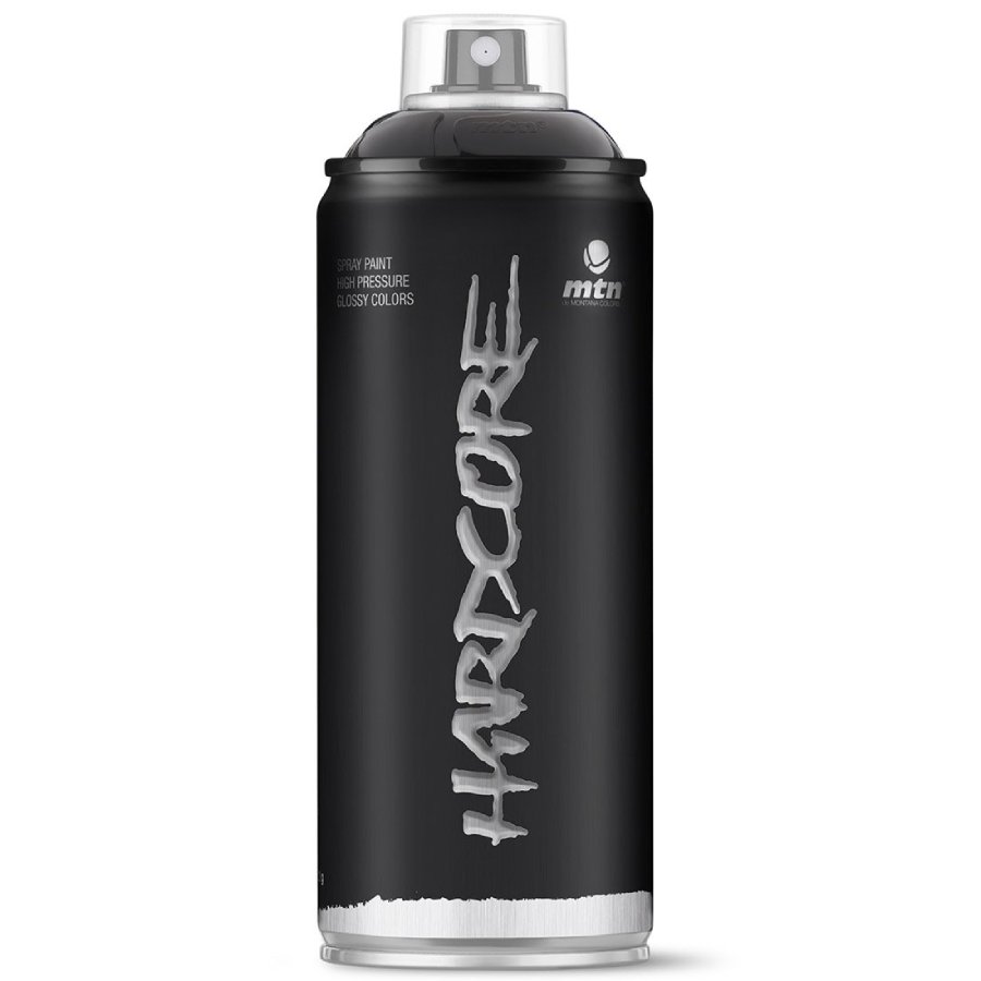 Aerosolkrasa Hardcore 400ml Satin Black auto kopšanai