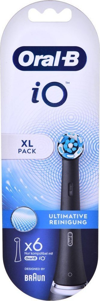 Oral-B iO Toothbrush heads Ultimate Cleaning BLACK 6er mutes higiēnai