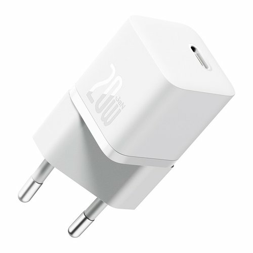 Baseus Charger Mini wall charger GaN5 20W (white) iekārtas lādētājs