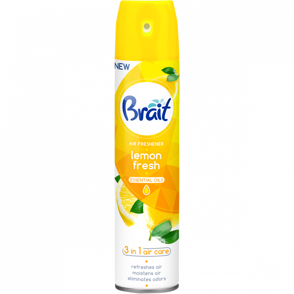 Gaisa atsvaidzinatajs 300ml Brait Lemon Fresh Sadzīves ķīmija