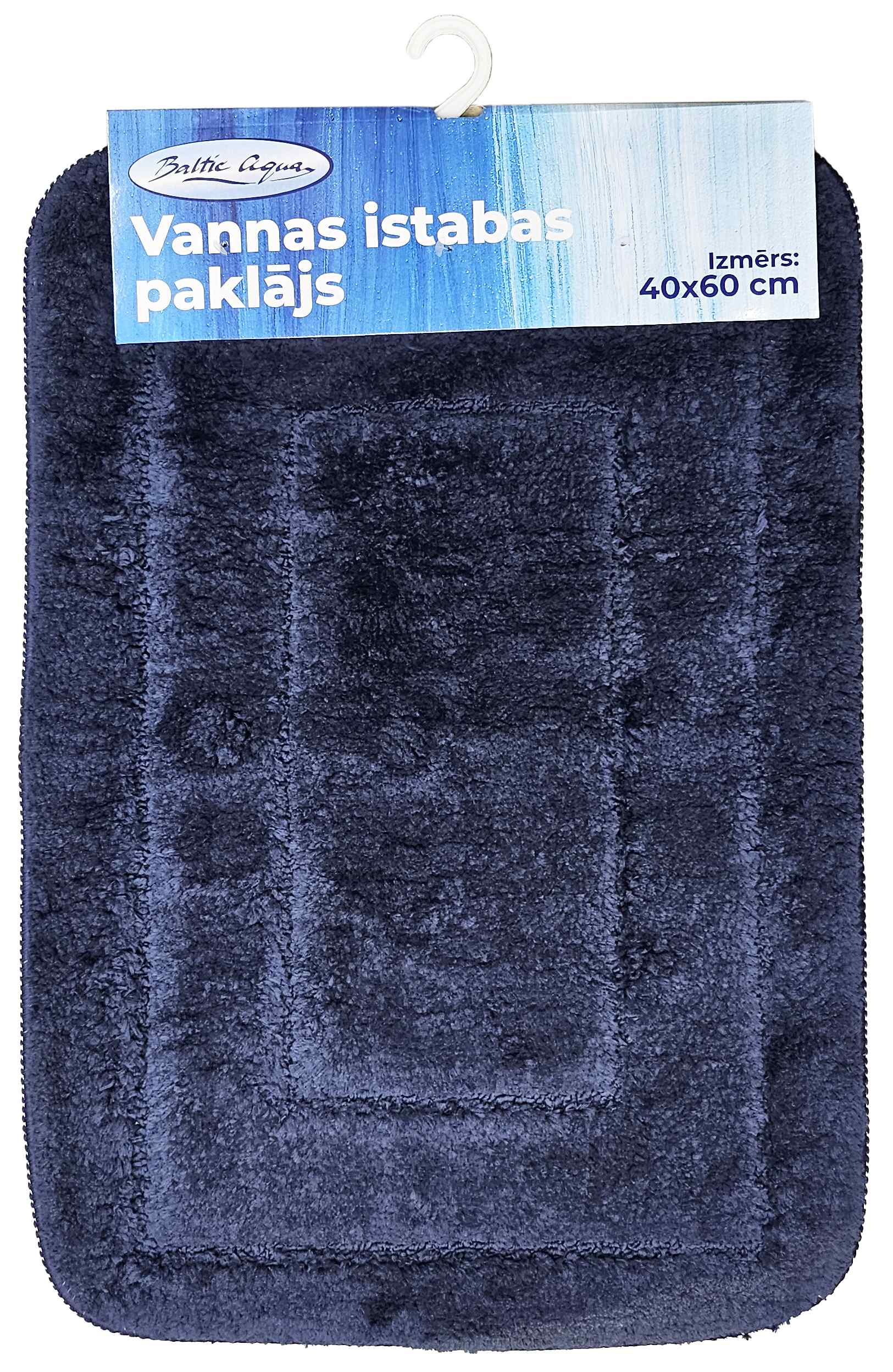 Vannas istabas paklajs 43x63cm 100% mikroskiedras, zils Vannas istabas piederumi