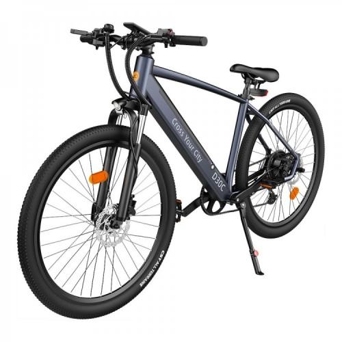Elektrinis dviratis ADO D30C, Pilkas + dviračio krepšys D30CGRAY (6974587220363) Pilsētas velosipēds