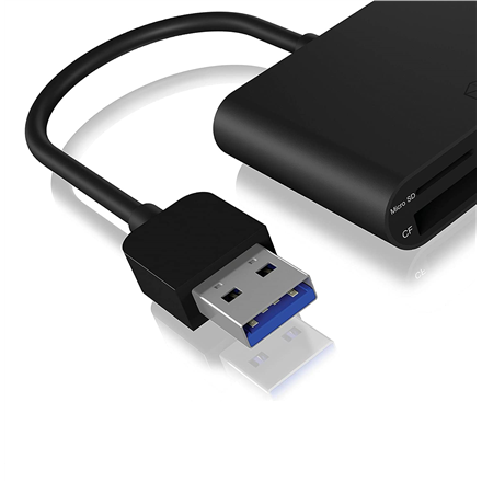 IcyBox External card reader USB 3.0, CF, SD, microSD karšu lasītājs