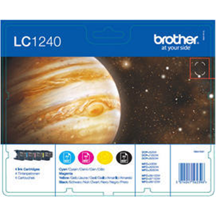 Brother LC1240 Multipack Ink Cartridge, Black, Cyan, Magenta, Yellow kārtridžs