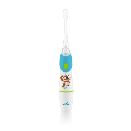 ETA Toothbrush for kids ETA071090000 Sonetic, Electric, Rechargeable, Sonic technology, Number of brush heads included 2, White/Light blue 8 mutes higiēnai