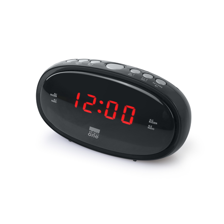 New-One Clock-radio CR100 Black, Alarm function radio, radiopulksteņi