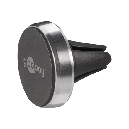 Goobay Magnetic mount Metal Slim Design for smartphones (35mm) 38685  Black/Silver Mobilo telefonu turētāji