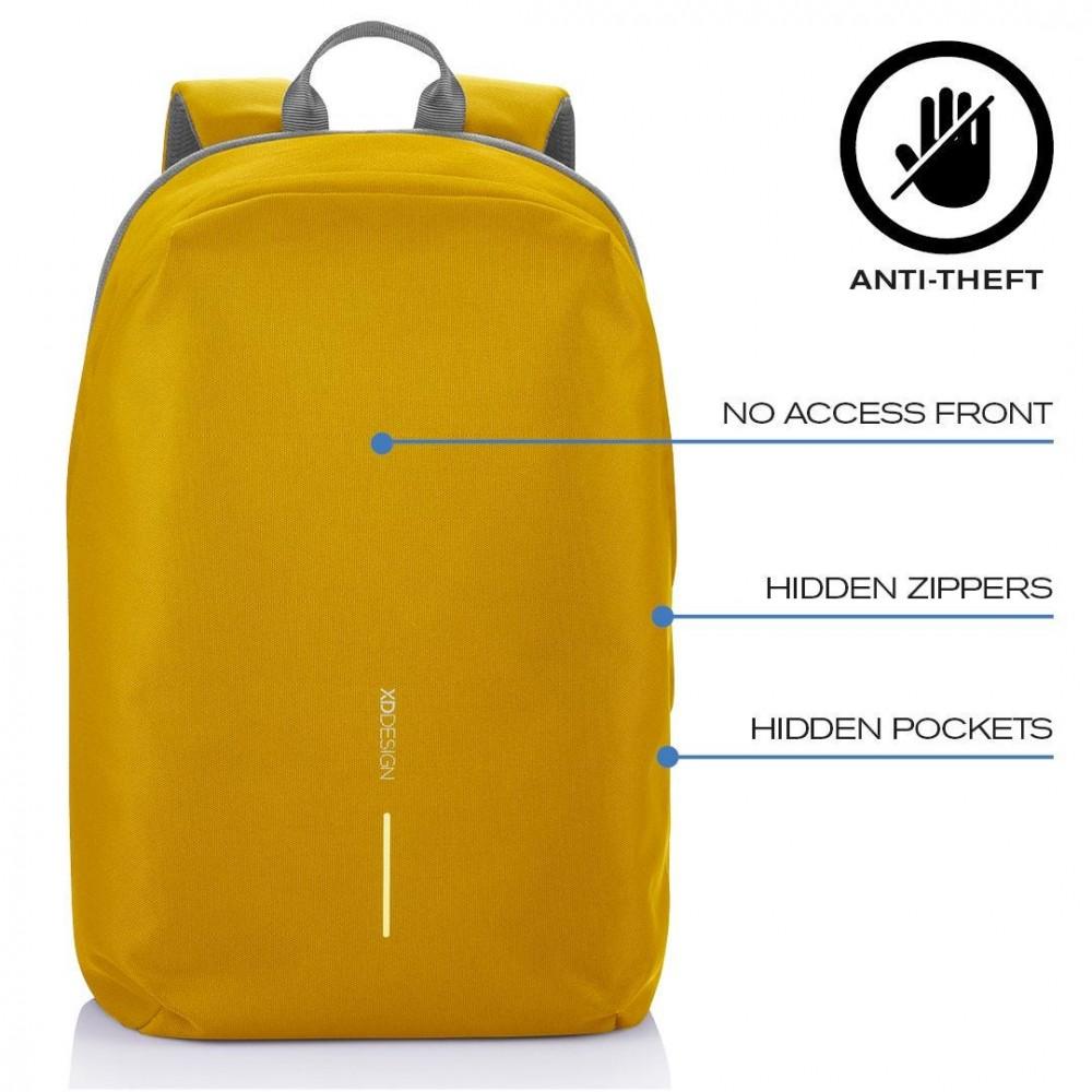 XD DESIGN ANTI-THEFT BACKPACK BOBBY SOFT YELLOW P/N: P705.798 portatīvo datoru soma, apvalks