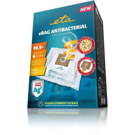 ETA Vacuum cleaner bags Antibacterial ETA960068020 Suitable for all ETA, Gallet bagged vacuum cleaners and others (the list attached) aksesuāri Mazās sadzīves tehnikas