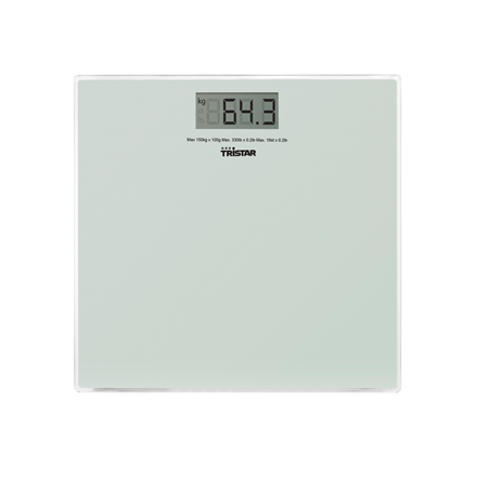 Tristar Bathroom scale WG-2419 Maximum weight (capacity) 150 kg, Accuracy 100 g, White aksesuāri Mazās sadzīves tehnikas