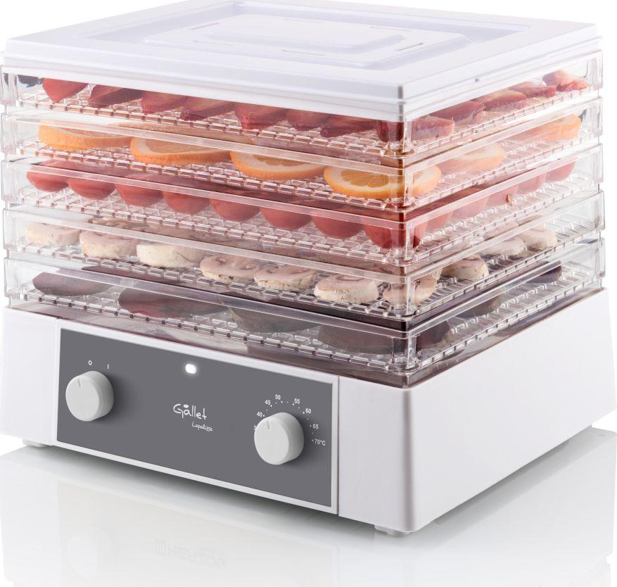 Gallet Food Dryer GALDES121 Transparent, 250 W, Number of trays 5, Temperature control, 8590393260539 Augļu žāvētājs
