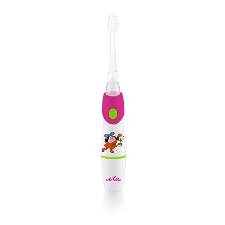 ETA For kids Sonetic 0710 90010 Sonic toothbrush, White/ pink, Sonic technology, 2, Number of brush heads included 2 8590393260782 mutes higiēnai