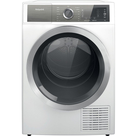 Hotpoint Dryer machine H8 D94WB EU Energy efficiency class A+++, Front loading, 9 kg, Condensation, LCD, Depth 64.9 cm, White Veļas žāvētājs