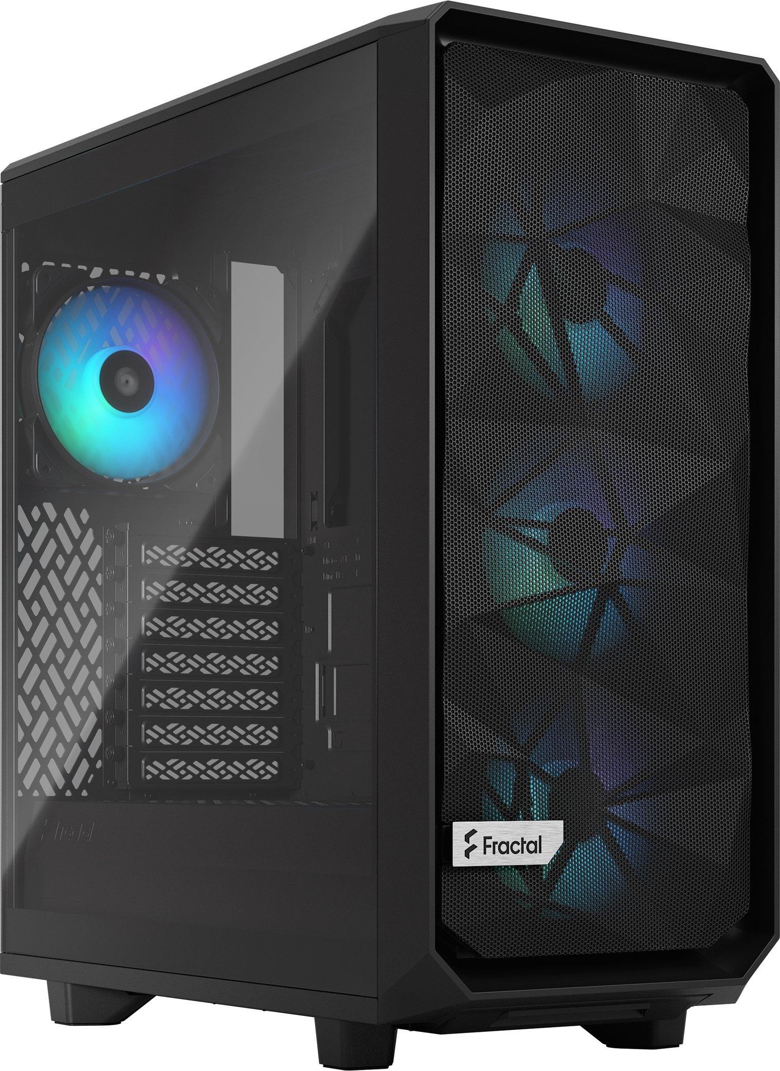 Fractal Design Meshify 2 Compact RGB  Black TG Light Tint, Mid-Tower, Power supply included No Datora korpuss