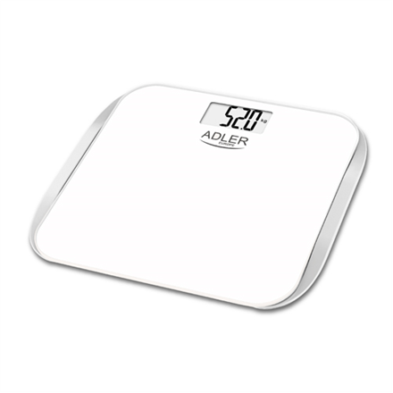 Adler Bathroom scales AD 8164 Maximum weight (capacity) 180 kg, Accuracy 100 g, Multiple user(s), White, aksesuāri Mazās sadzīves tehnikas