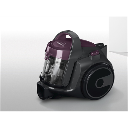 Bosch MoveOn Mini Vacuum cleaner BGC05AAA1 Bagless, Purple, 700 W, 1.5 L, A, A, D, A, 78 dB, aksesuāri Mazās sadzīves tehnikas