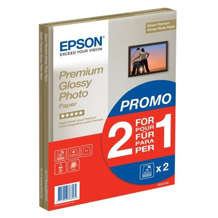 Paper Epson Glossy Photo | promo 2 in 1  | 255g | A4 | 30sheets foto papīrs