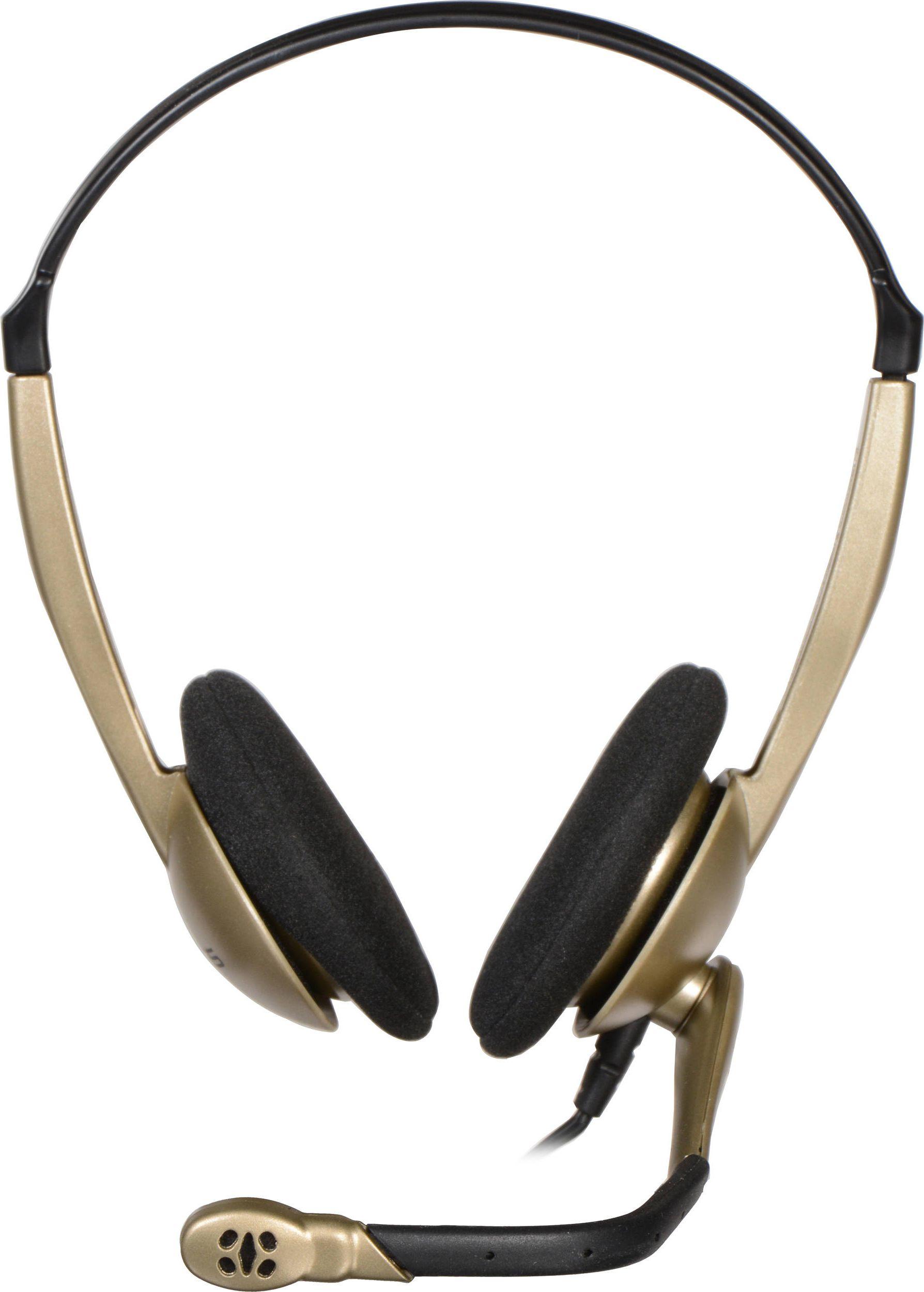 Koss Headphones CS100 Headband/On-Ear, 3.5mm (1/8 inch), Microphone, Black/Gold, 021299142851 austiņas