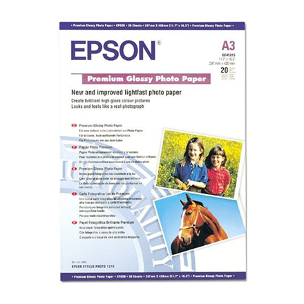 Epson Glossy Photo Paper A3, 255g/m2, 20 sheets papīrs