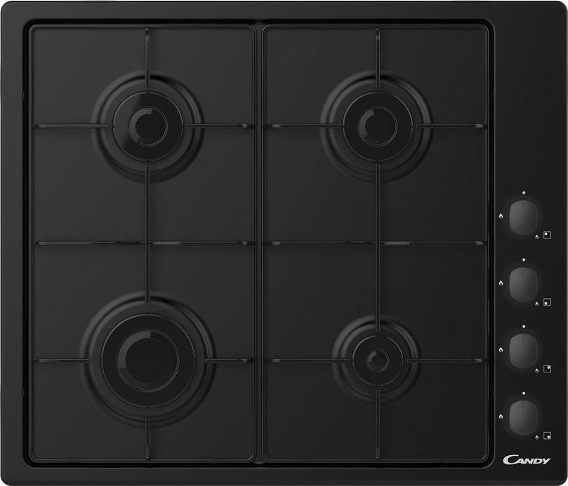Candy CHW6LBB Black Built-in 60 cm Gas 4 zone(s) plīts virsma